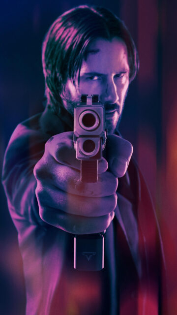 Keanu Reeves Action Movie Portrait Mobile Wallpaper