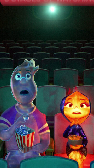Elemental Movie Characters in Cinema Mobile Wallpaper