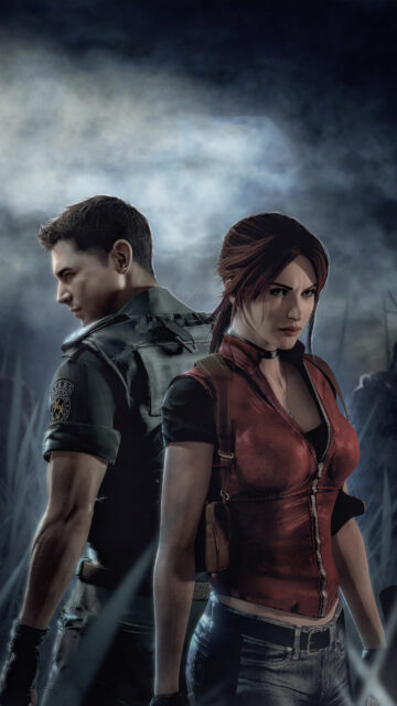 Resident Evil Chris Redfield and Claire Redfield Mobile Wallpaper