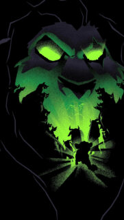 Minimalist Scar Silhouette Green The Lion King Mobile Wallpaper