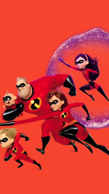 The Incredibles Family Action Mobile Wallpaper