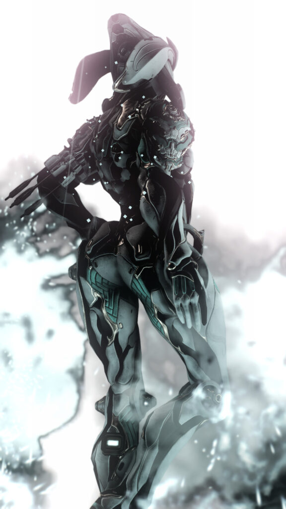 Futuristic Cybernetic Warrior Digital Art Mobile Wallpaper