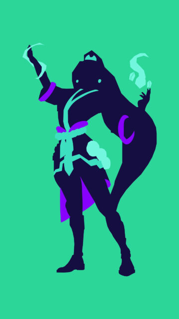 Sage Valorant Minimalist Silhouette 4K Wallpaper