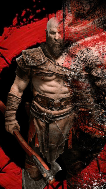 Kratos God of War Artistic Portrait Mobile Wallpaper