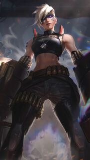 Vi Arcane Battle-Ready Soldier Portrait Mobile Wallpaper