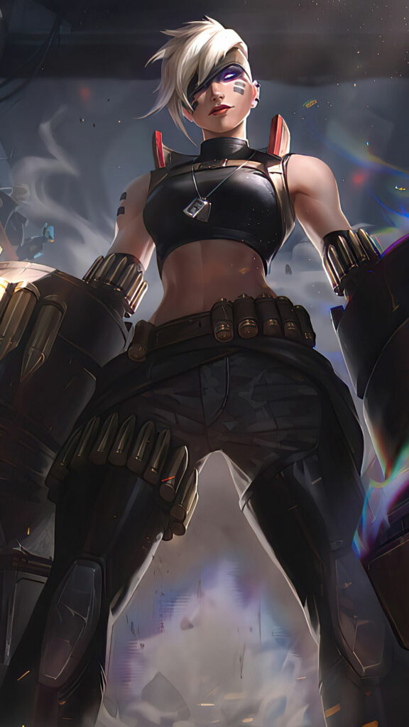 Vi Arcane Battle-Ready Soldier Portrait Mobile Wallpaper