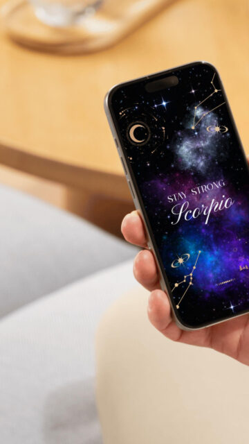 Stay Strong Scorpio Mystic Aesthetic Galaxy Phone Wallpaper