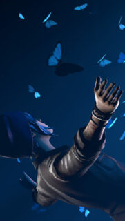 Chloe Price Blue Butterfly Aesthetic Mobile Wallpaper