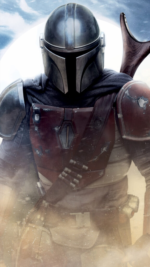 The Mandalorian Battle Worn Armor Mobile Wallpaper