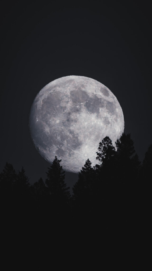 Mystical Full Moon Celestial Night Sky Spiritual Energy Wallpaper