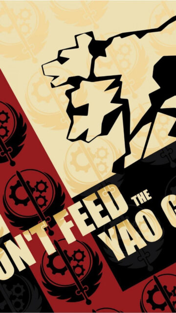 Fallout Yao Guai Danger Propaganda Mobile Wallpaper