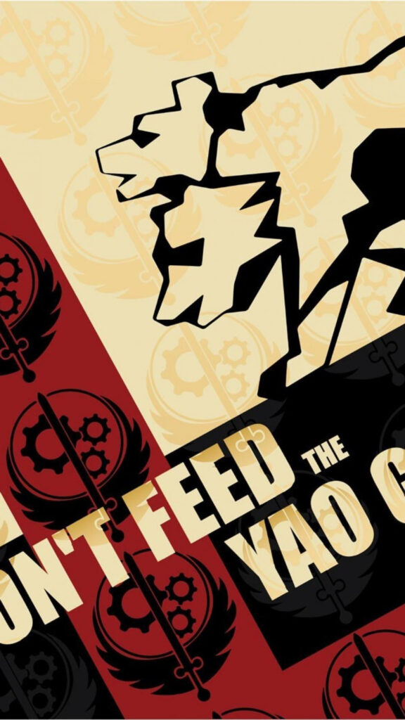 Fallout Yao Guai Danger Propaganda Mobile Wallpaper