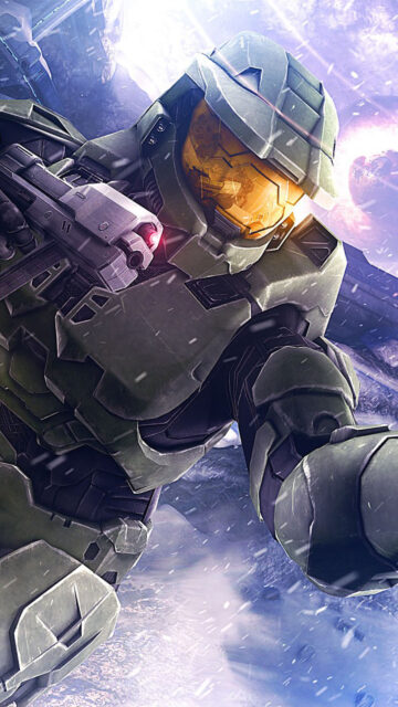 Master Chief Halo Infinite Action Mobile Wallpaper
