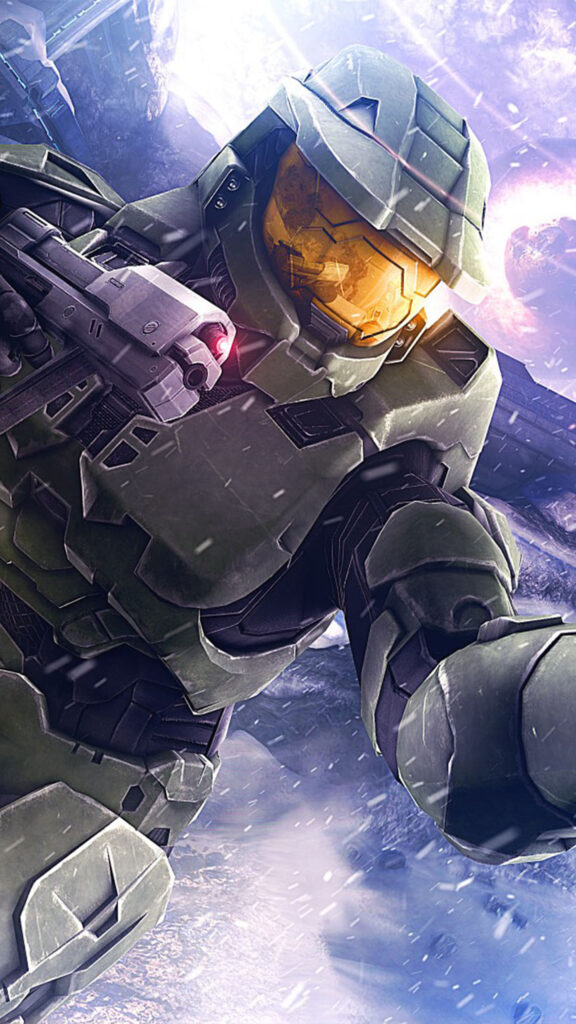 Master Chief Halo Infinite Action Mobile Wallpaper
