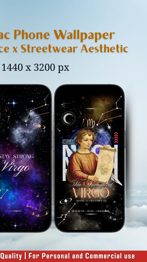 Virgo Zodiac Aesthetic Art: Meticulous Earth Sign Spiritual Phone Wallpaper