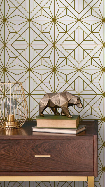 Sacred Geometry Gold Lines Pattern Aesthetic Spiritual Energy Wallpaper