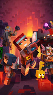 Minecraft Dungeons Heroic Battle Mobile Wallpaper
