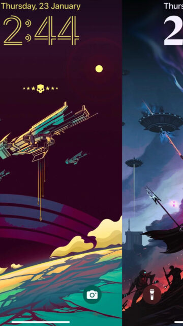 Epic Science Fiction Battle Scene Mobile Wallpaper