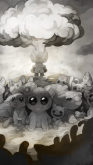 Apocalyptic Creature Gathering Mobile Wallpaper
