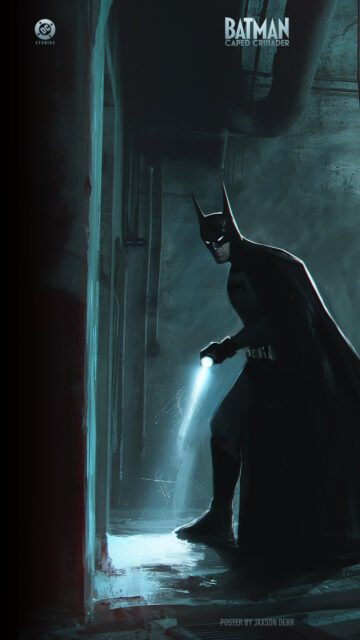 Batman Investigating in Shadows Dark Mobile Wallpaper