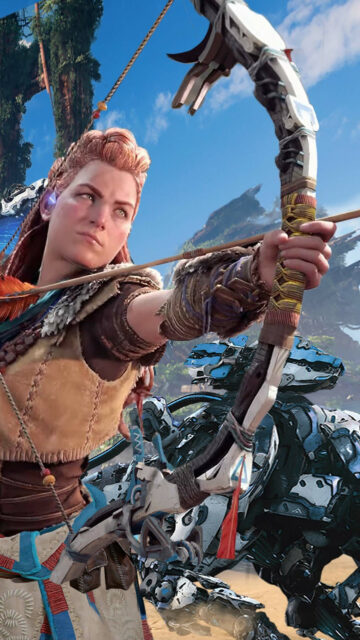 Aloy from Horizon Forbidden West Mobile Wallpaper