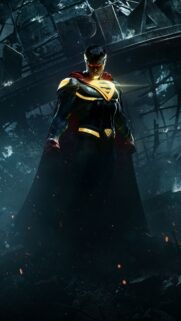 Injustice 2 Superman Dark Hero 4K Mobile Wallpaper