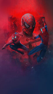 Spider-Man Multiverse Trio Art Mobile Wallpaper