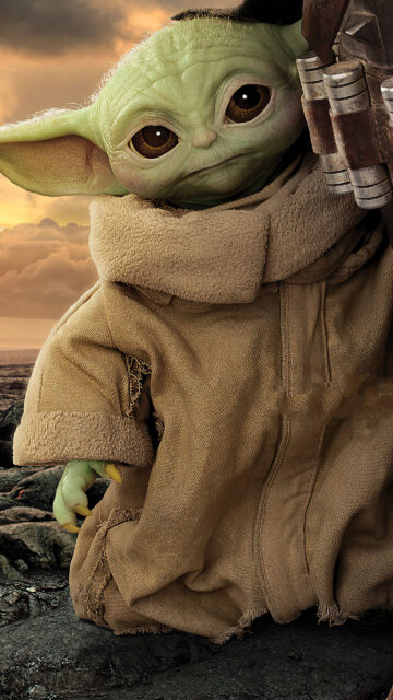 Grogu The Child High-Definition Portrait Mobile Wallpaper