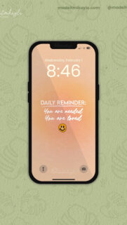 Positive Daily Reminder Aesthetic Manifestation iPhone Wallpaper
