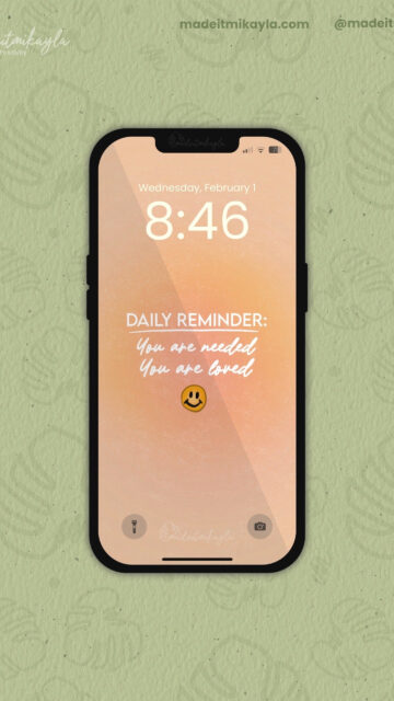 Positive Daily Reminder Aesthetic Manifestation iPhone Wallpaper