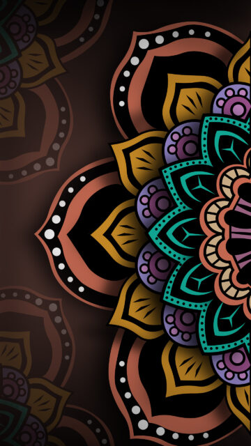 Vibrant Spiritual Mandala Energy and Sacred Geometry Phone Wallpaper
