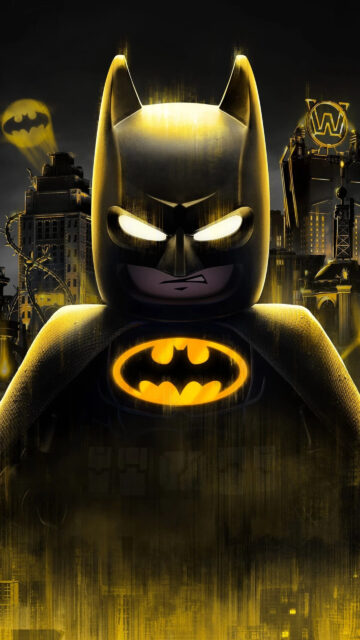 Lego Batman Cinematic Close-up Vertical Mobile Wallpaper