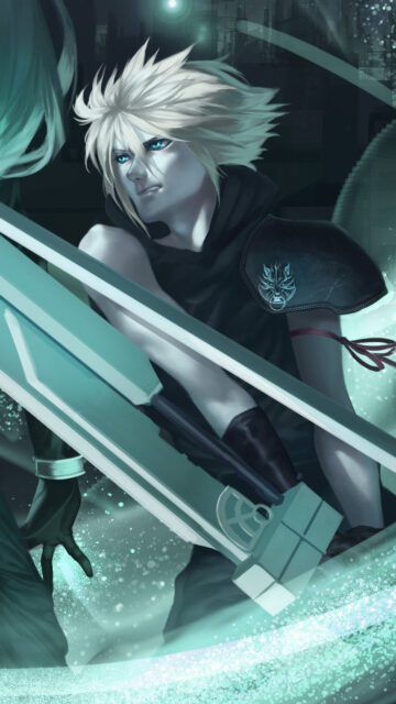 Final Fantasy Warrior Sword Combat Mobile Wallpaper