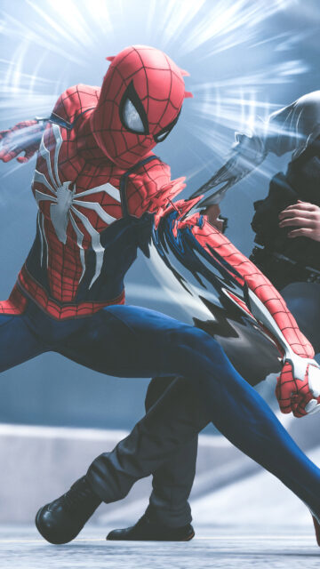 Spider-Man Combat Action 4K Mobile Wallpaper