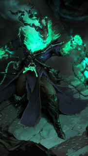 Thresh League of Legends Dark Fantasy Phone Wallpaper