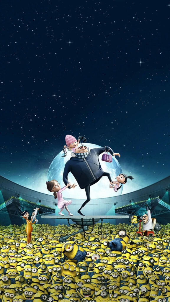 Despicable Me Gru and Minions Mobile Wallpaper