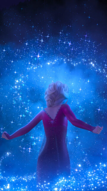 Elsa Frozen Enchanted Stars Mobile Wallpaper