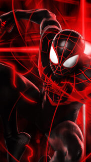Miles Morales Venom Strike Action Mobile Wallpaper