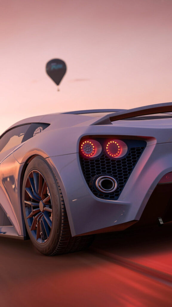 Zenvo TSR-S Sunset Rear View Mobile Wallpaper