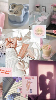 Aesthetic Aries Zodiac Vision Board Manifestation Desktop Wallpaper