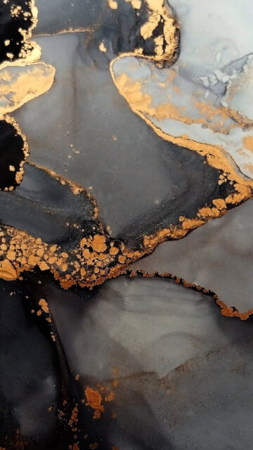 Abstract Gold and Dark Gray Marble Effect Mobile Wallpaper