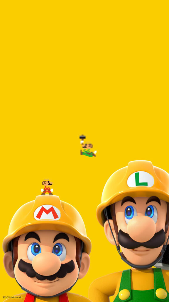 Super Mario Maker 2 Themed Mobile Wallpaper
