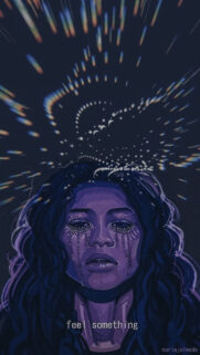 Zendaya Euphoria Aesthetic Purple Moody Mobile Wallpaper
