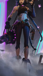 Jinx from Arcane Art Mobile Wallpaper