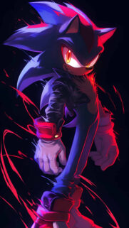 Shadow the Hedgehog Cyberpunk Style Mobile Wallpaper