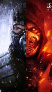 Sub-Zero and Scorpion Mortal Kombat Duo 4K Wallpaper