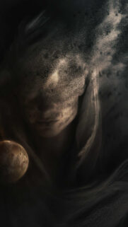 Dissolving Celestial Figure Dune Inspired Mobile Wallpaper
