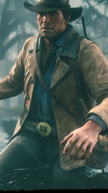 Arthur Morgan Portrait Mobile Wallpaper