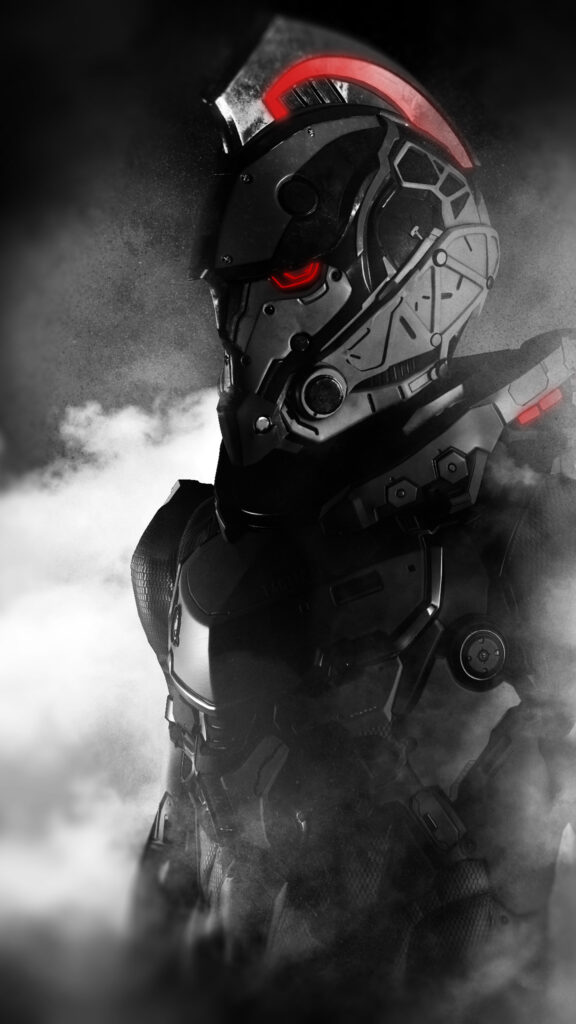 Cybernetic Spartan Soldier HD Mobile Wallpaper