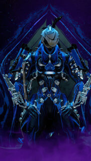 Blue Warrior Mecha Armor Mobile Wallpaper
